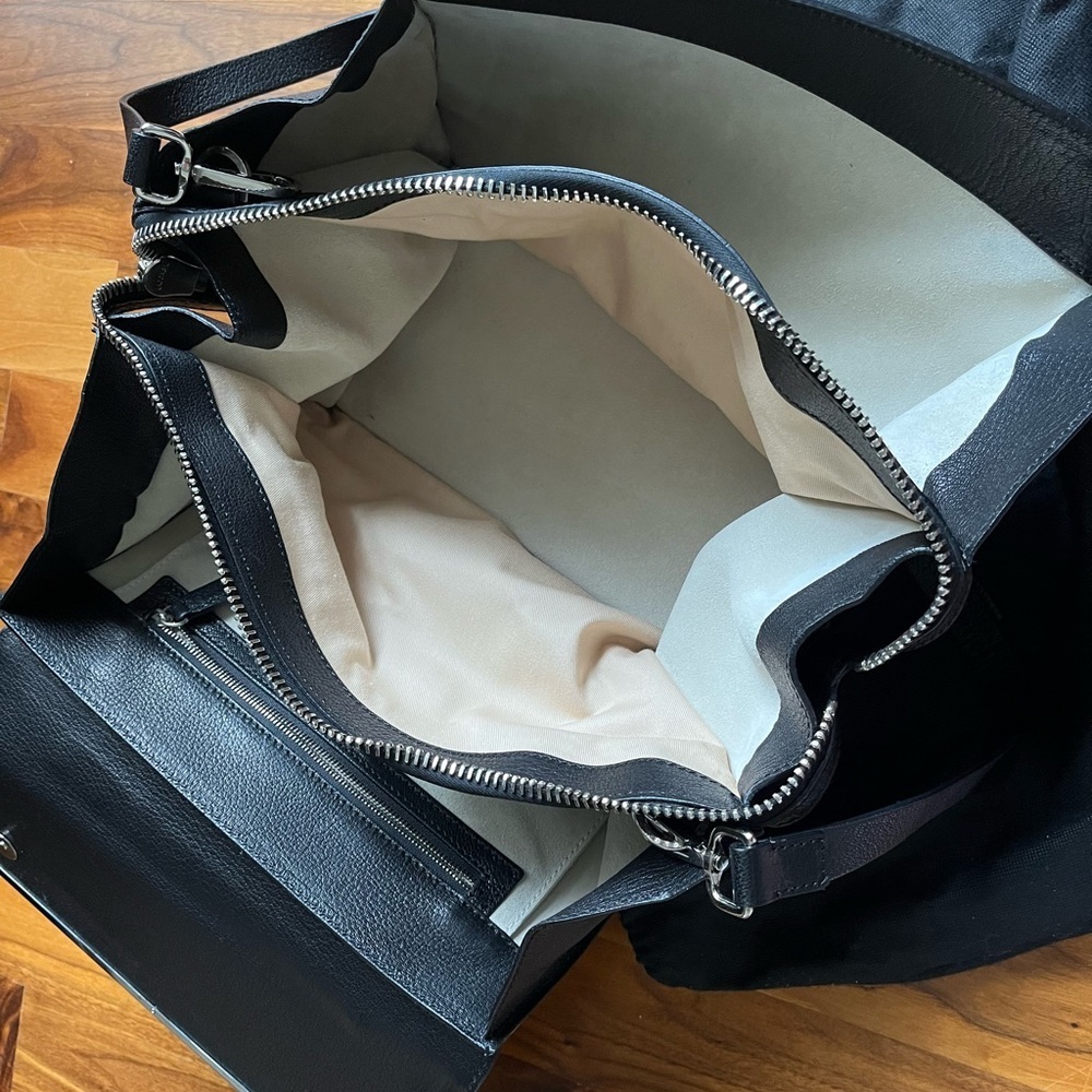 Costume national black leather purse, NEW - Picture 4 of 17